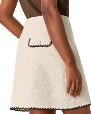 Whistles Linen Cotton Mini Skirt