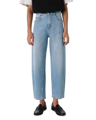 Whistles Stretch Barrel Leg Jeans in Light Blue