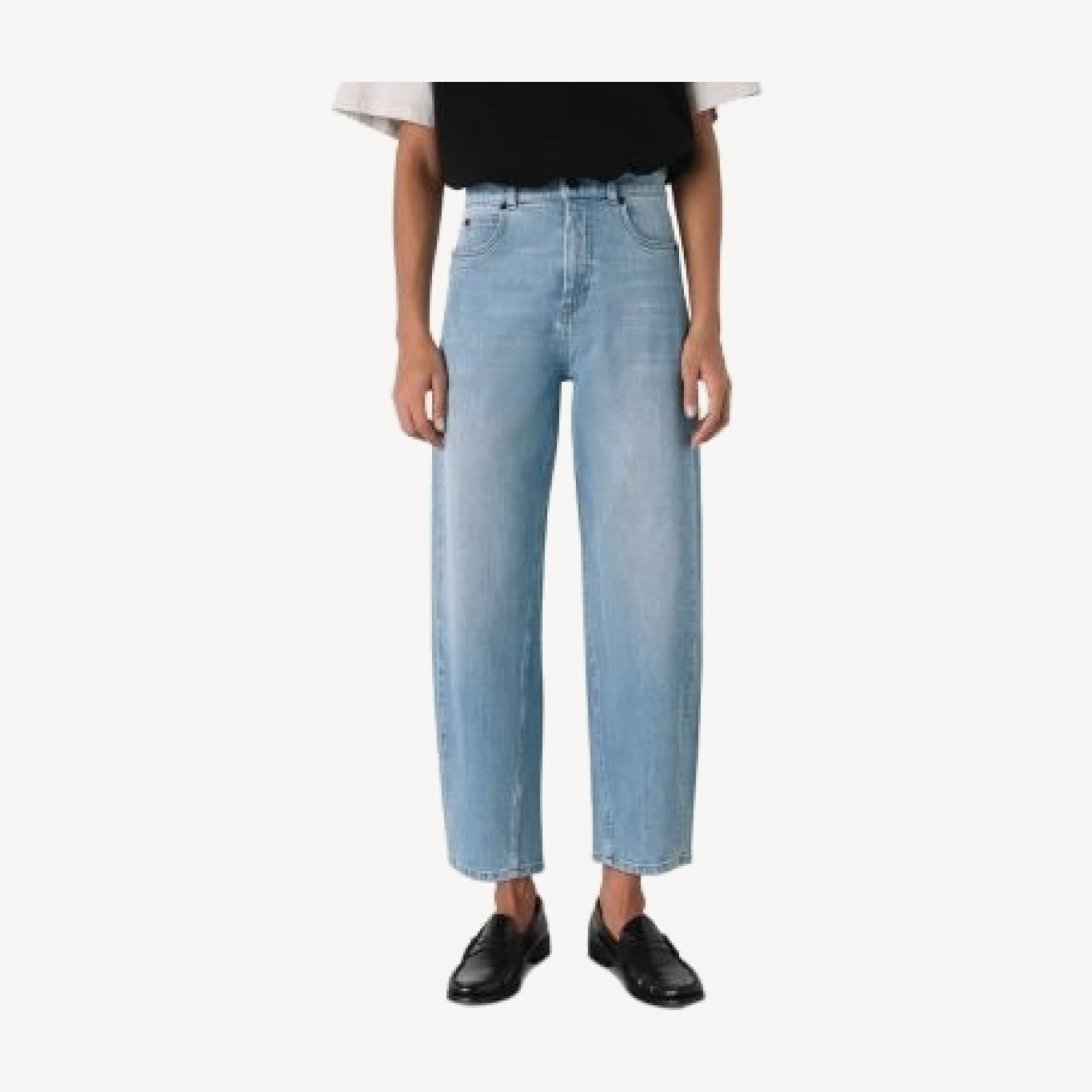 Whistles Stretch Barrel Leg Jeans in Light Blue