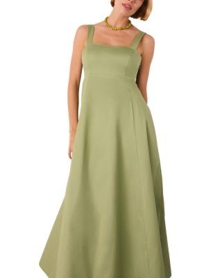Whistles Cotton Midi Strappy Dress