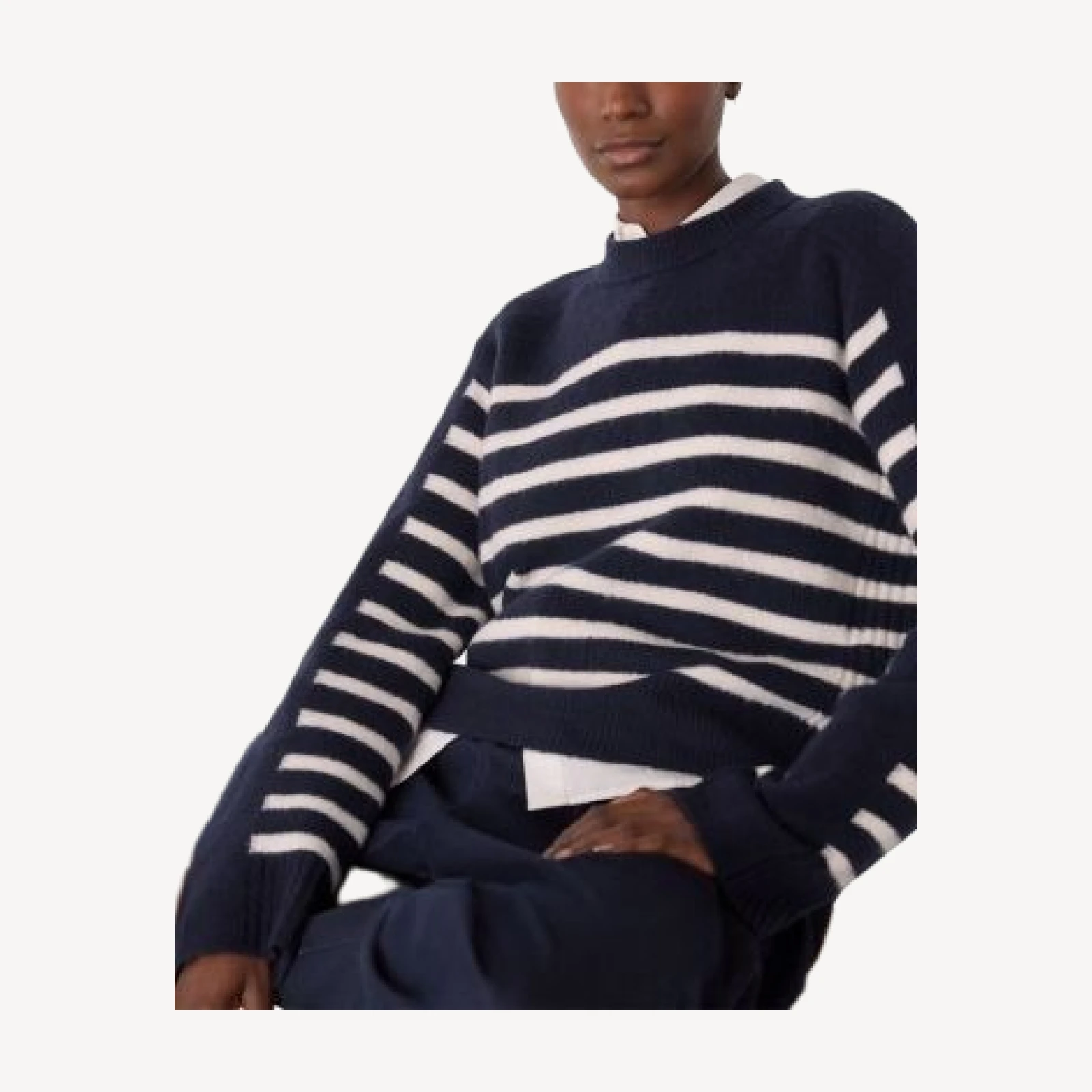 Whistles Wool Blend Round Neck Sweater