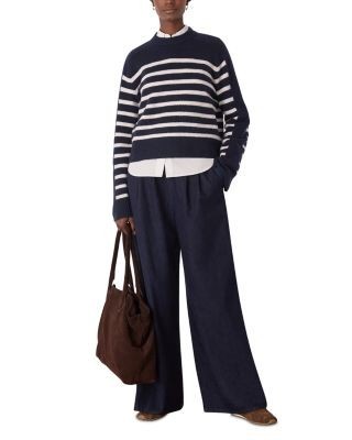 Whistles Wool Blend Round Neck Sweater