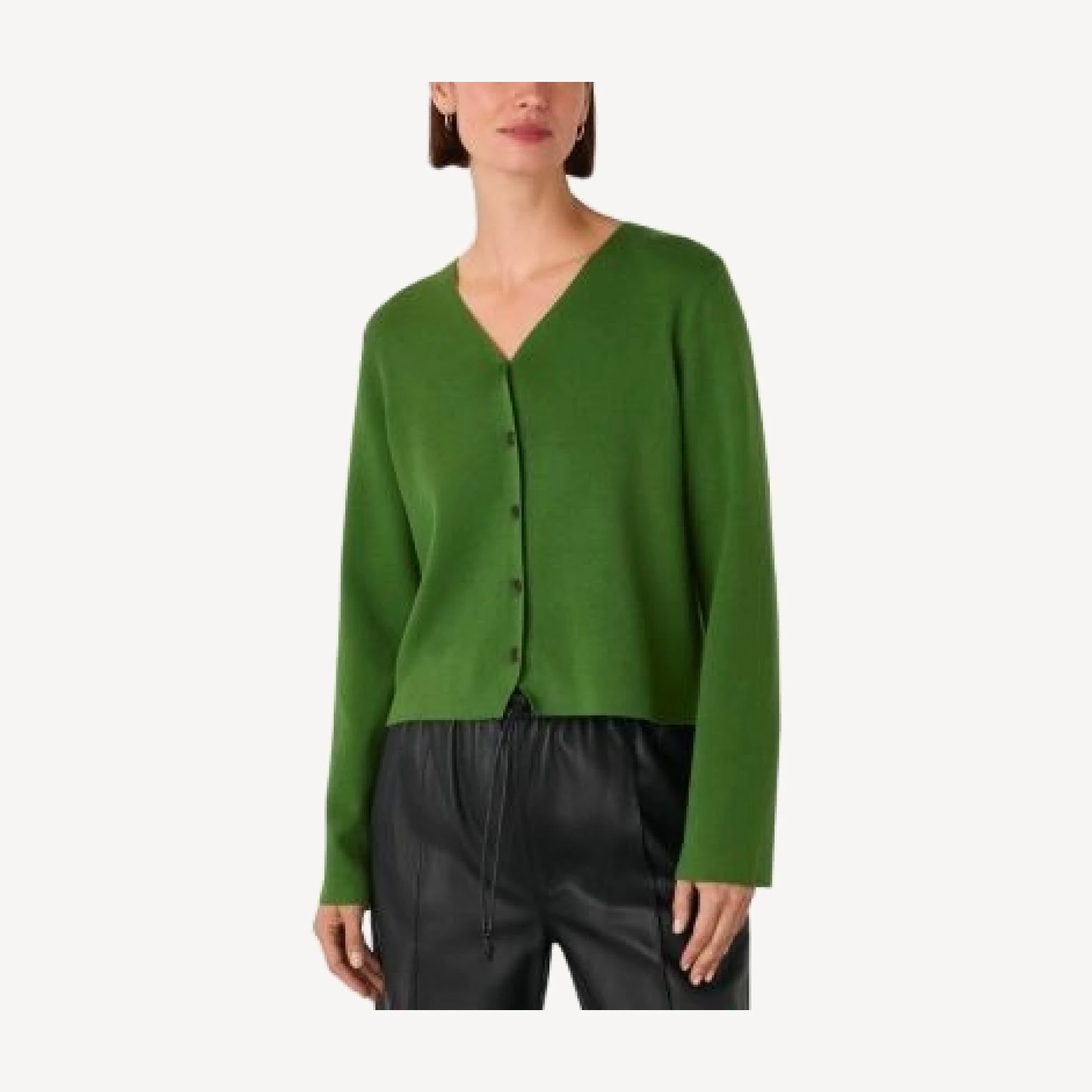 Whistles V Neck Button Front Cardigan