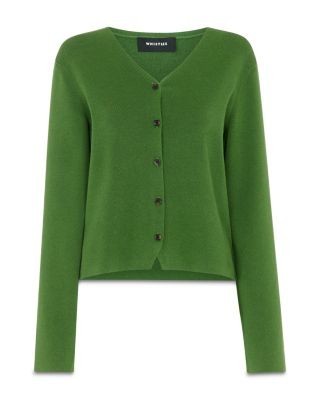 Whistles V Neck Button Front Cardigan