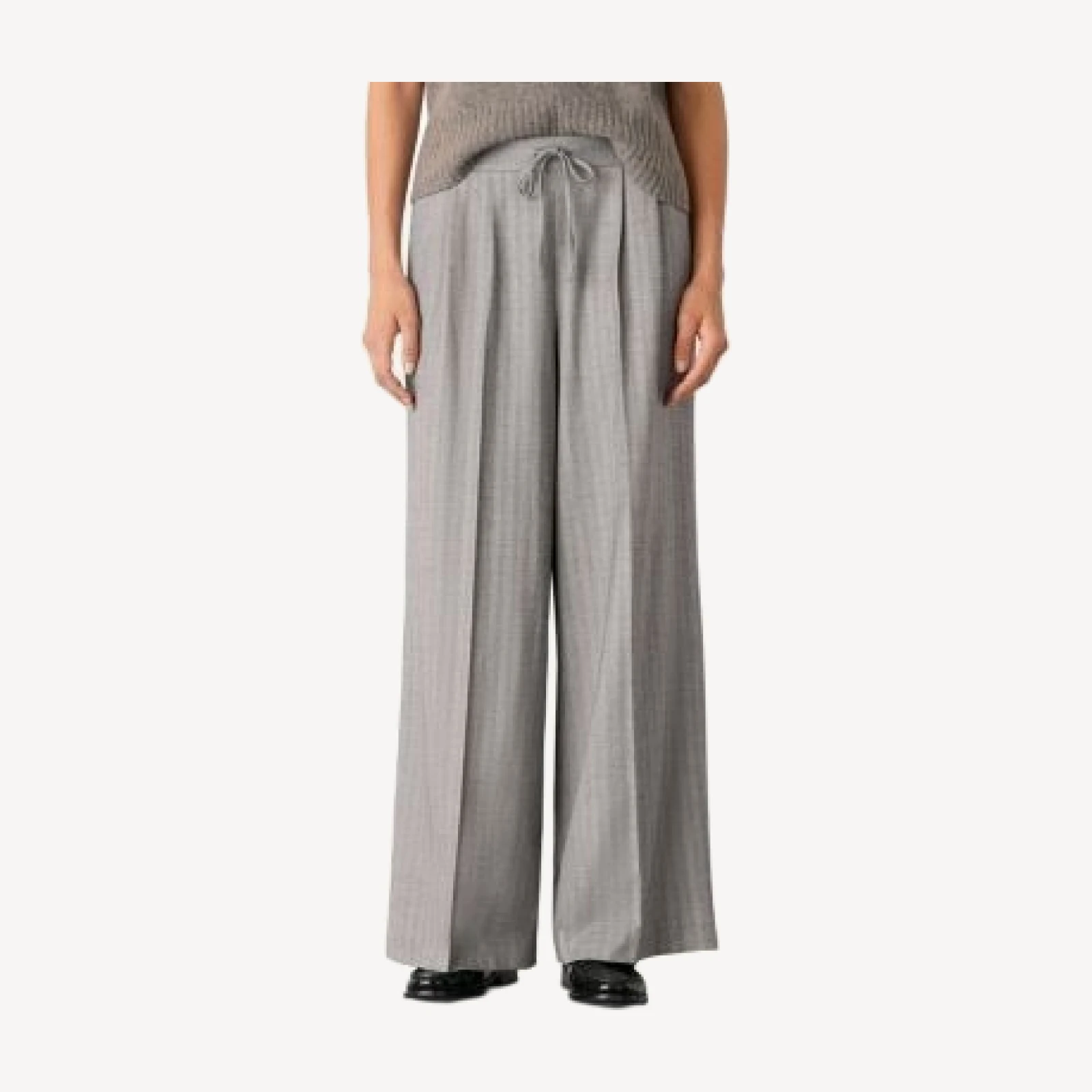 Whistles Herringbone Wide Leg Pants