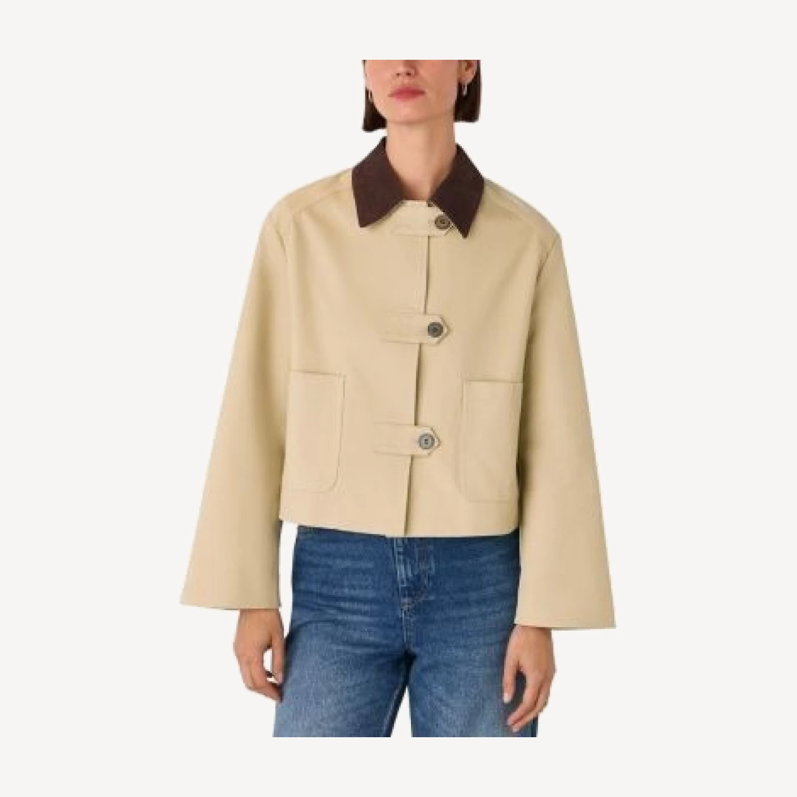 Whistles Cord Collar Worker Jacket