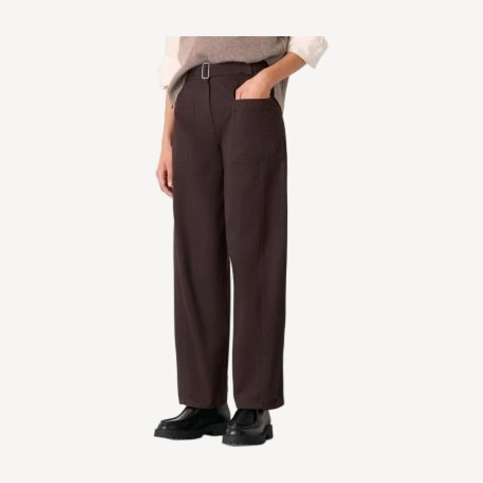 Whistles Belted Barrel Leg Pants