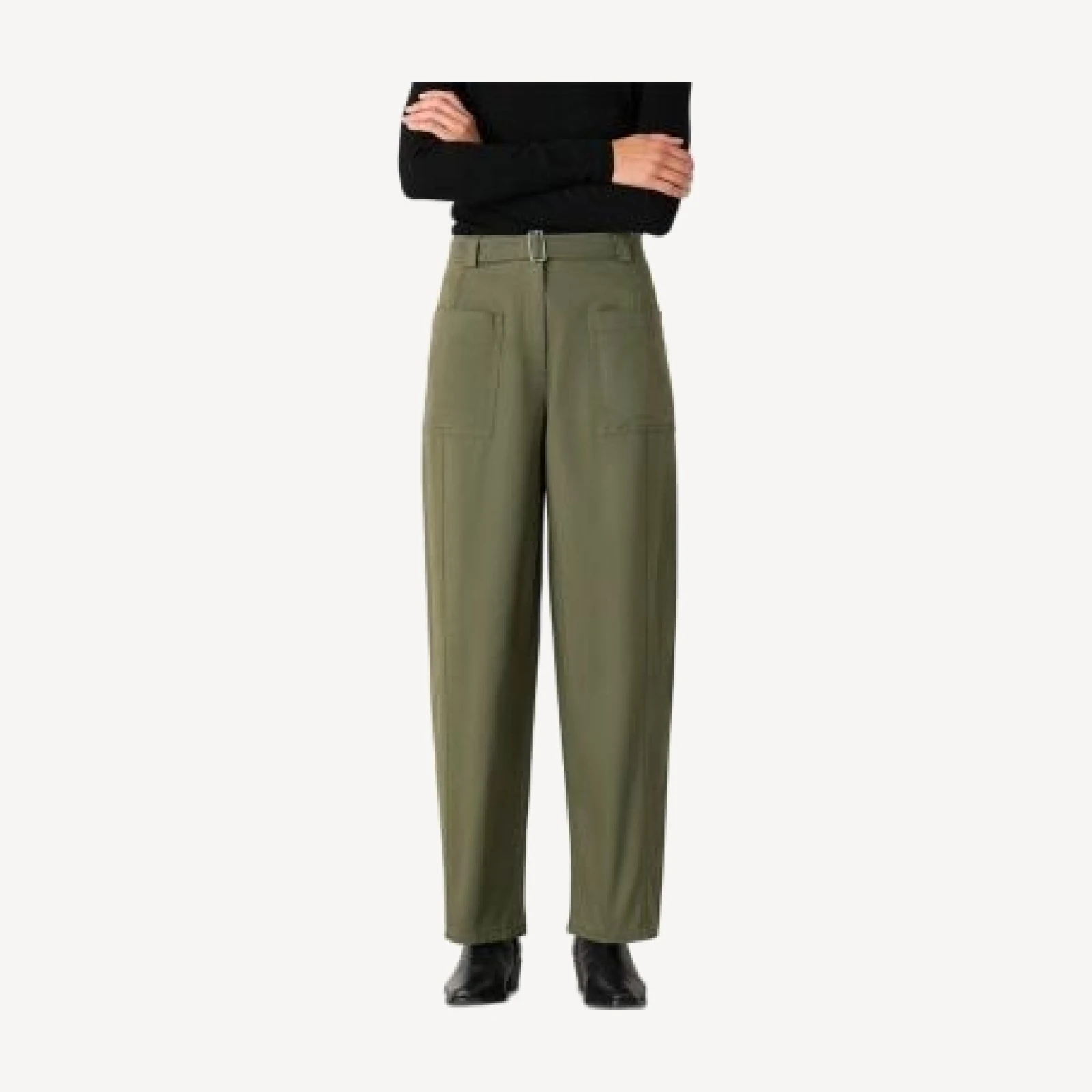 Whistles Belted Barrel Leg Pants