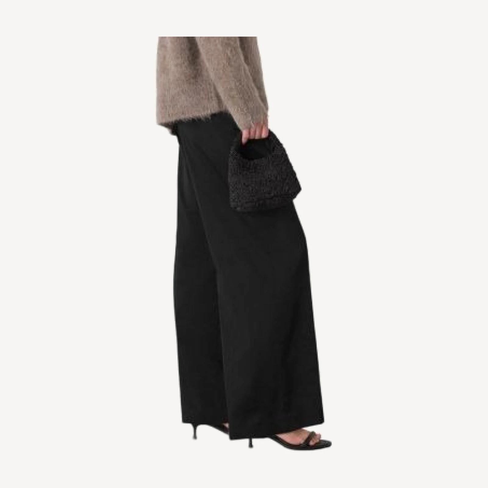 Whistles Textured Satin Pintuck Pants