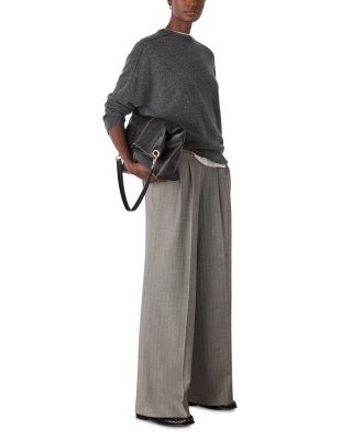Whistles Cashmere Fleck Seam Neck Knit Sweater