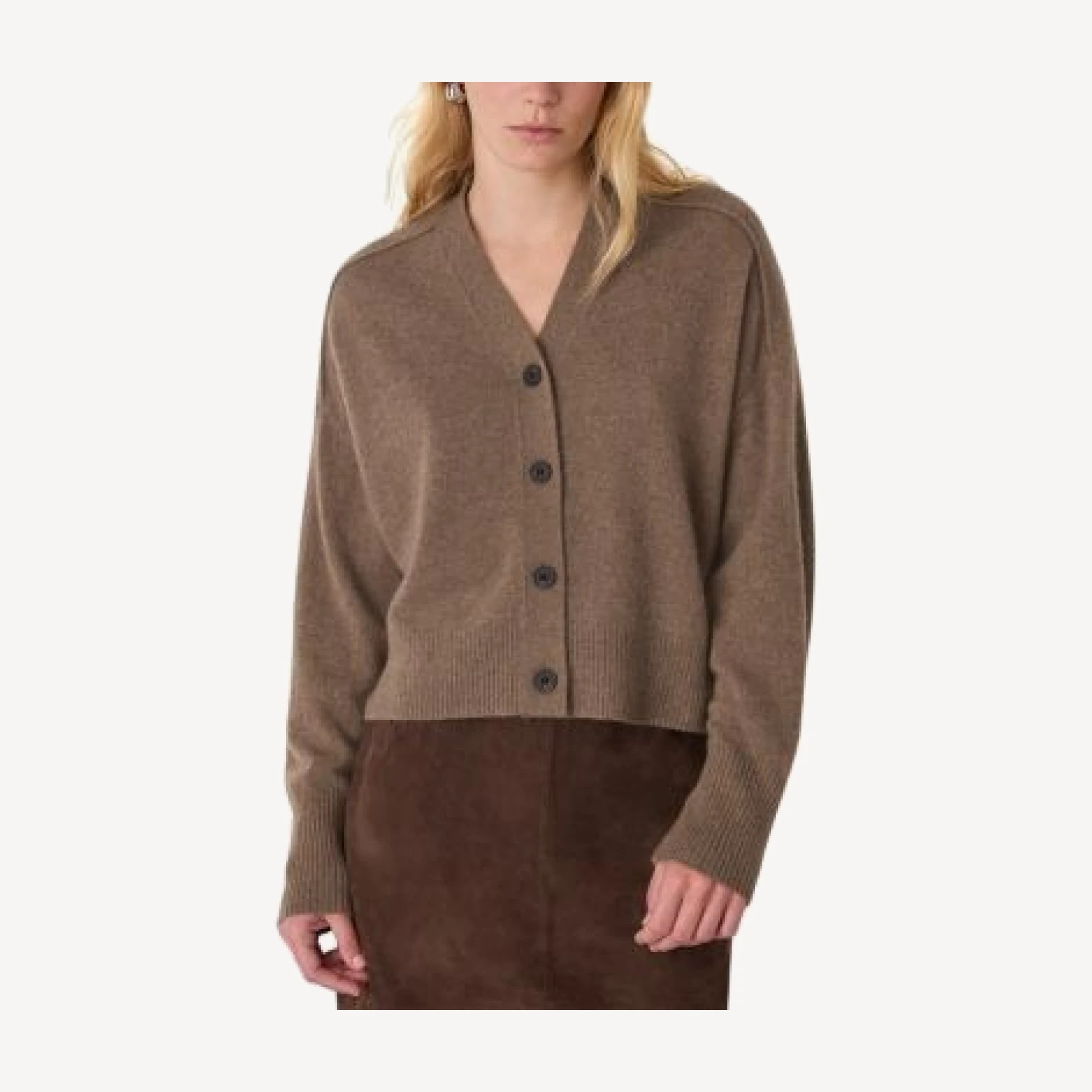 Whistles Cashmere Button Cardigan