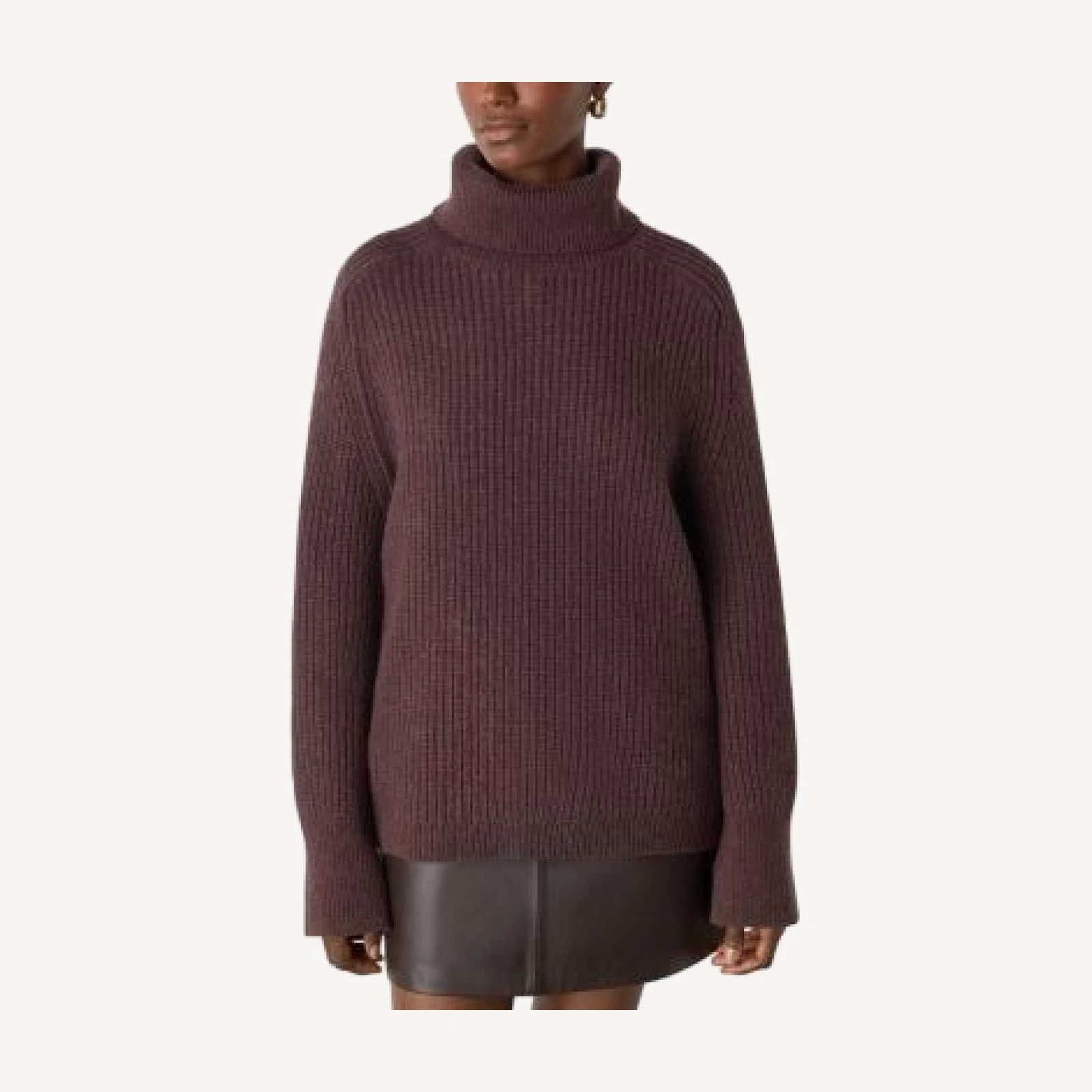 Whistles Heavy Gauge Roll Neck Knit Sweater