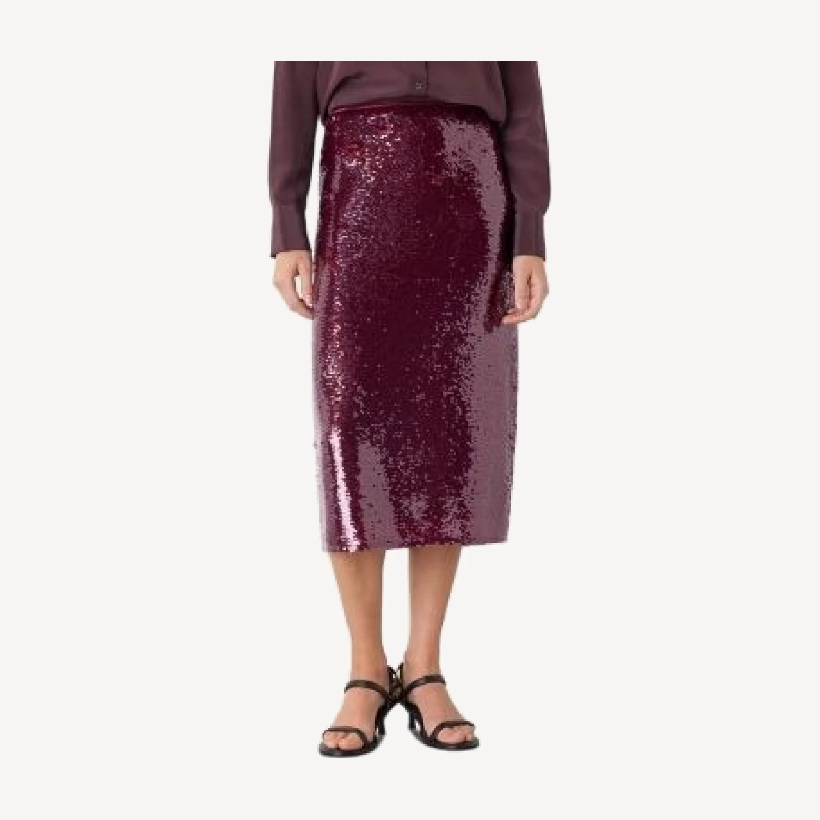 Whistles Sequin Midi Skirt