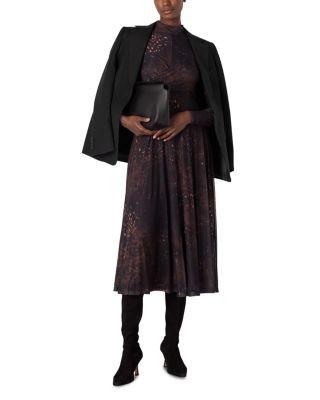Whistles Spotted Animal Mesh Dress