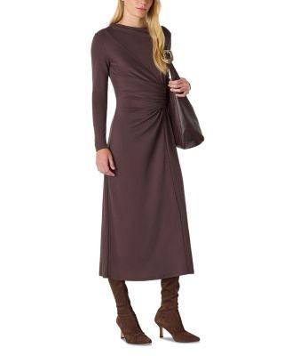 Whistles Ruched Detail Midi Dress