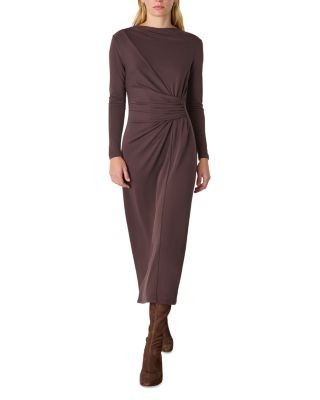 Whistles Ruched Detail Midi Dress