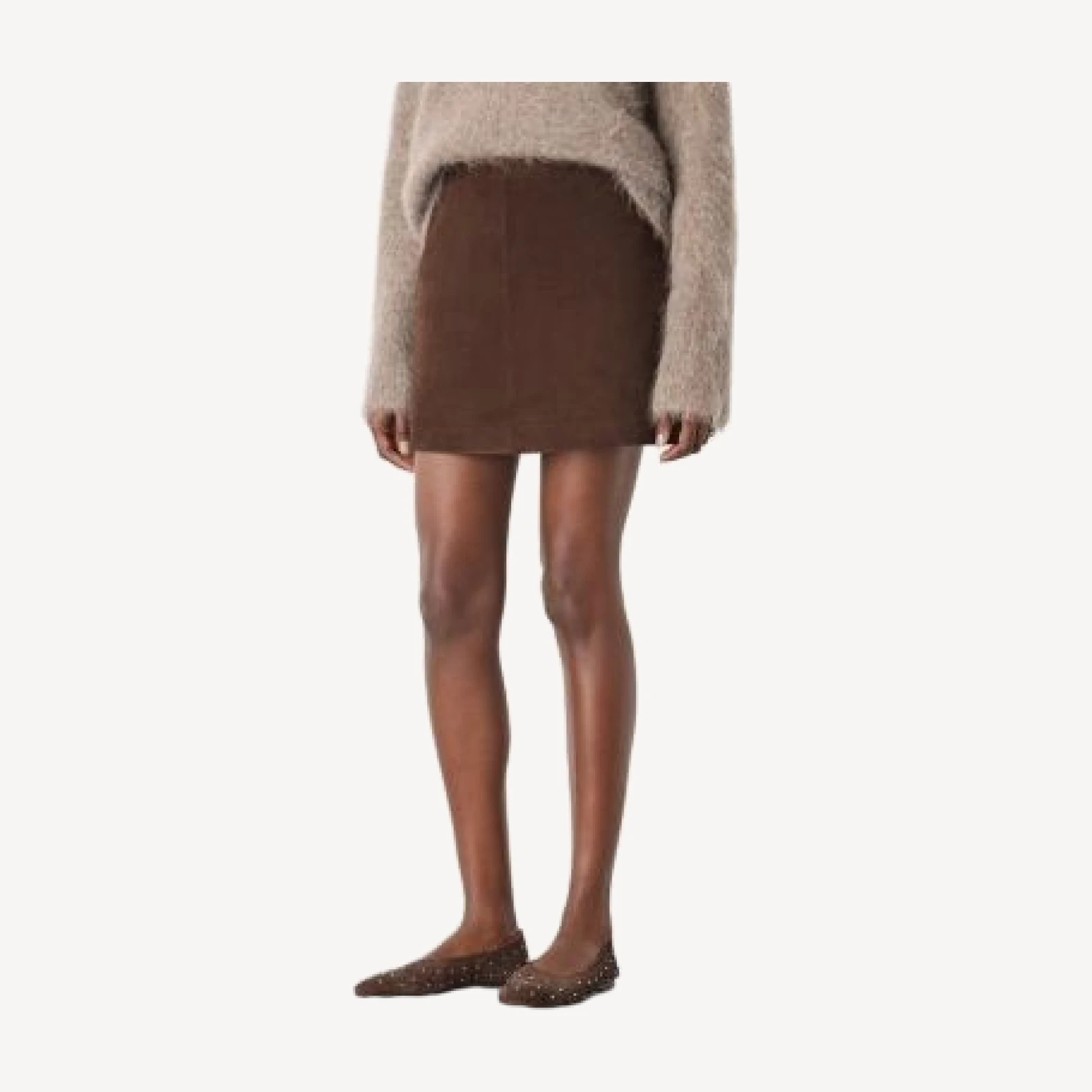 Whistles A Line Suede Skirt