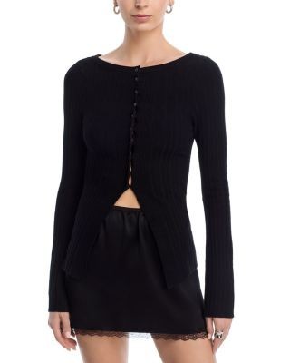 Free People East Side Crewneck Cardigan Sweater