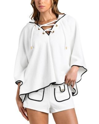 L'Agence Demeter Fine Line Poncho Cover Up