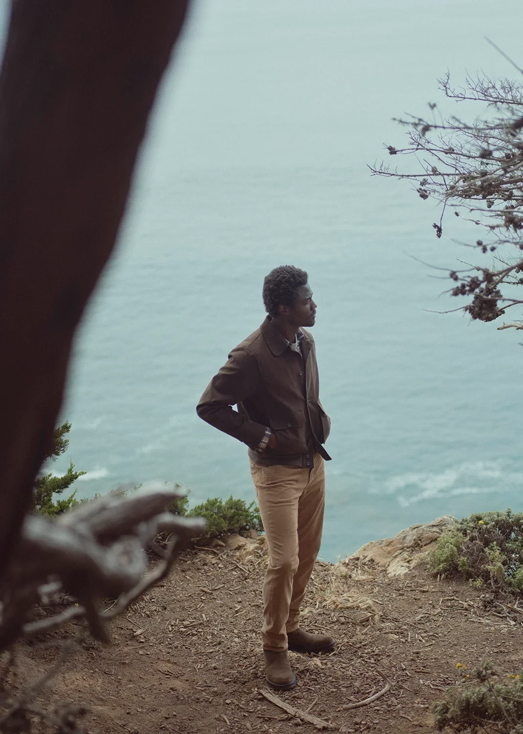 Gage Slim Straight Corduroy in Camel