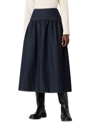 Whistles Denim Midi Skirt
