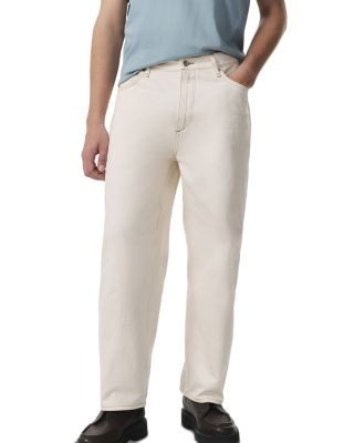 rag & bone rbBAGGY Fit Authentic Rigid Jeans in Ecru