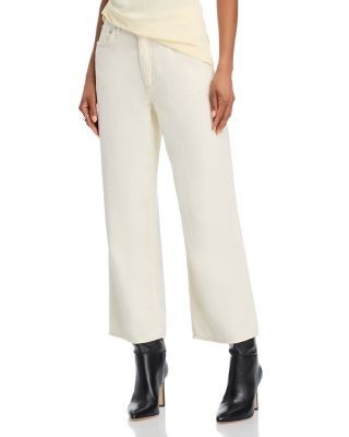 rag & bone Featherweight Andi High Rise Wide Leg Jeans in Ecru