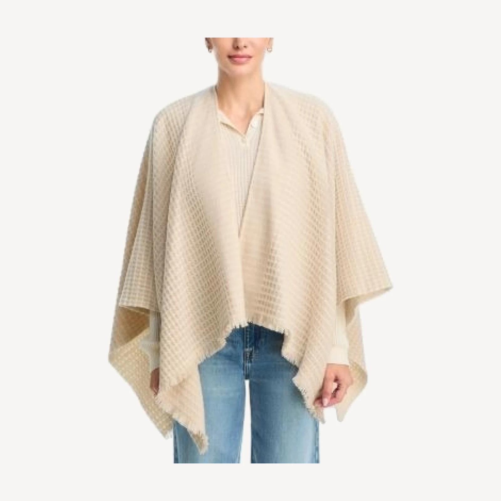 rag & bone Joni Waffle Wool Poncho