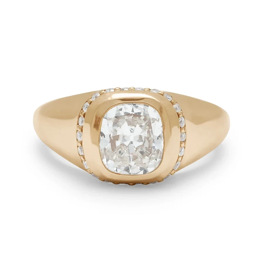 Creo Ring - Yellow Gold & Lab White Diamond (1.54ct)