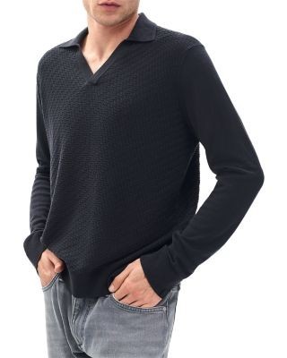 rag & bone Charles Long Sleeve Wool Polo Sweater