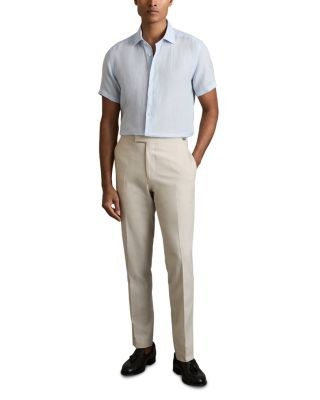 Reiss Holiday Slim Fit Short Sleeve Linen Shirt