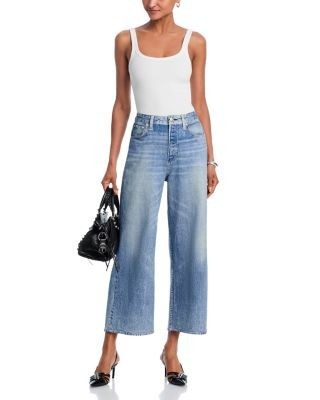 rag & bone Miramar Cotton Terry Wide Leg Sweatpant Jeans in Scarlet