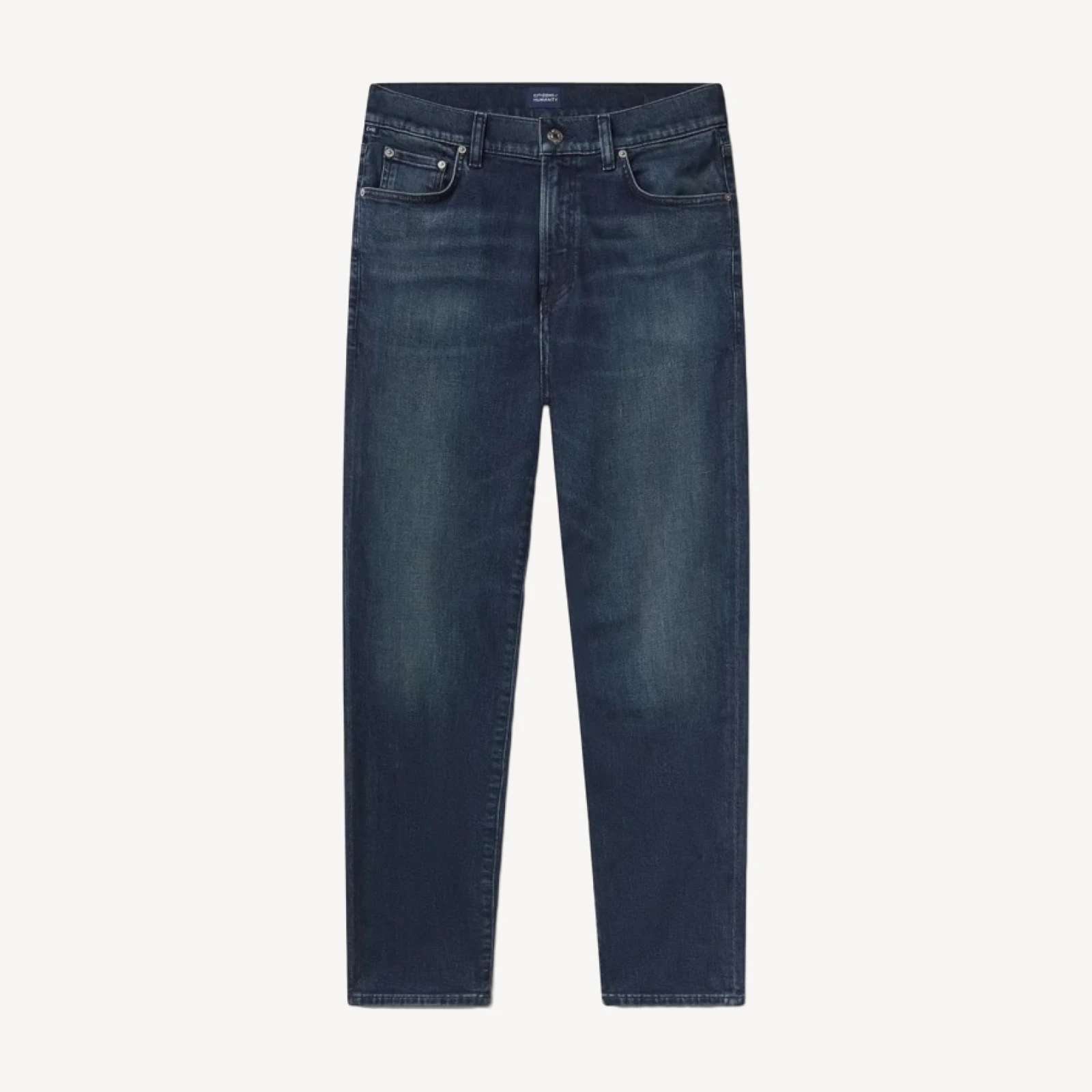 Adler Slim Cotton Silk Denim in Carbon Blue