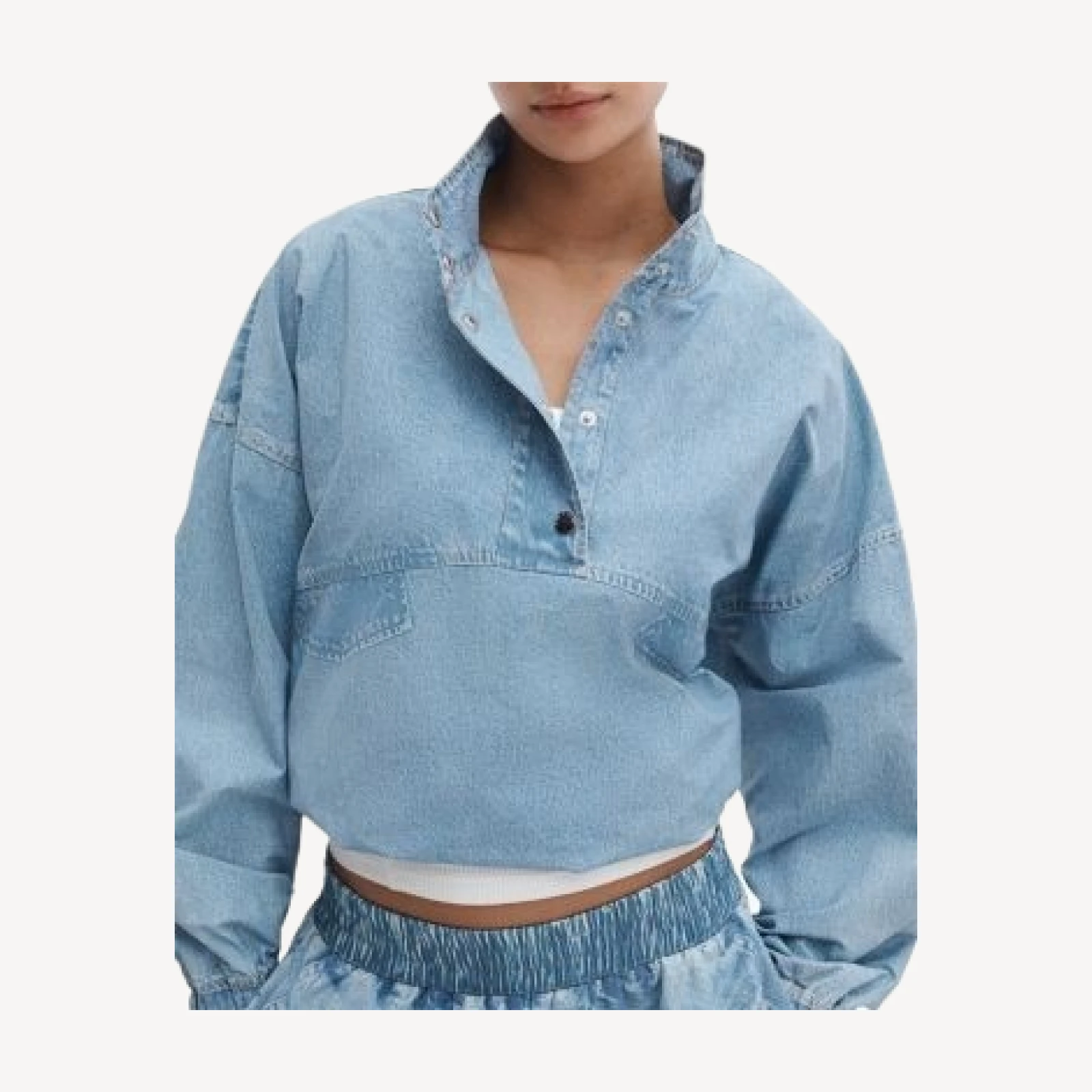 rag & bone Miramar Flyweight Popover Top