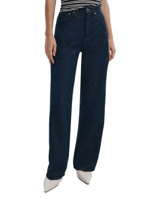 rag & bone Logan High Rise Wide Leg Jeans in Dusk Rinse