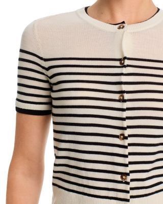 rag & bone Anne Stripe Short Sleeve Cardigan