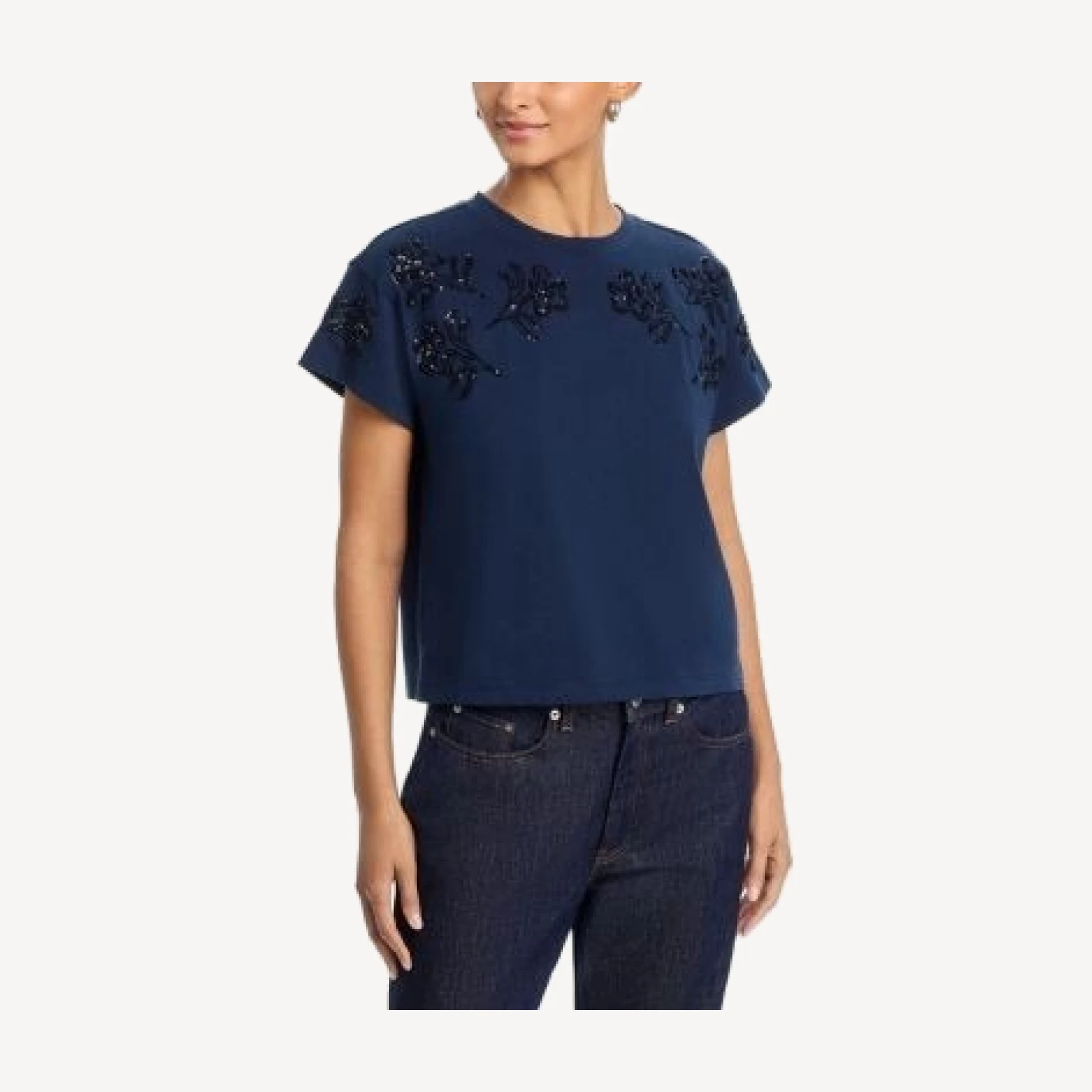 rag & bone Beaded Floral Kelly Tee