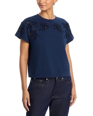 rag & bone Beaded Floral Kelly Tee
