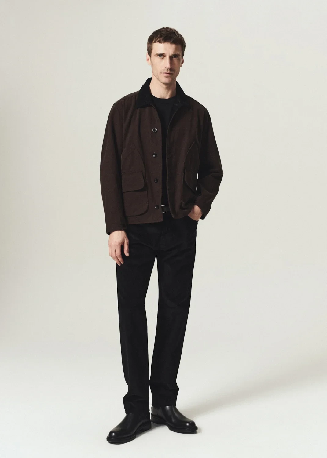 Elijah Straight Velvet in Black