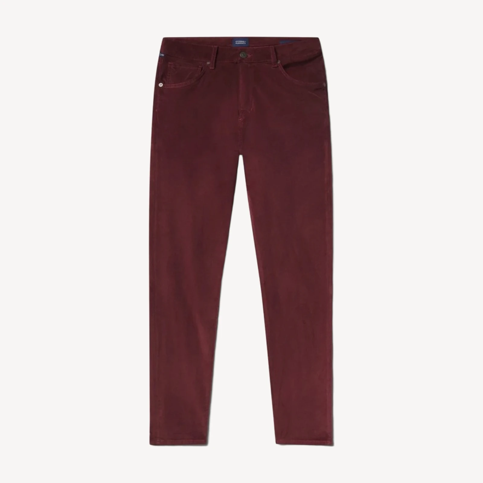 Elijah Straight Velvet in Bordeaux