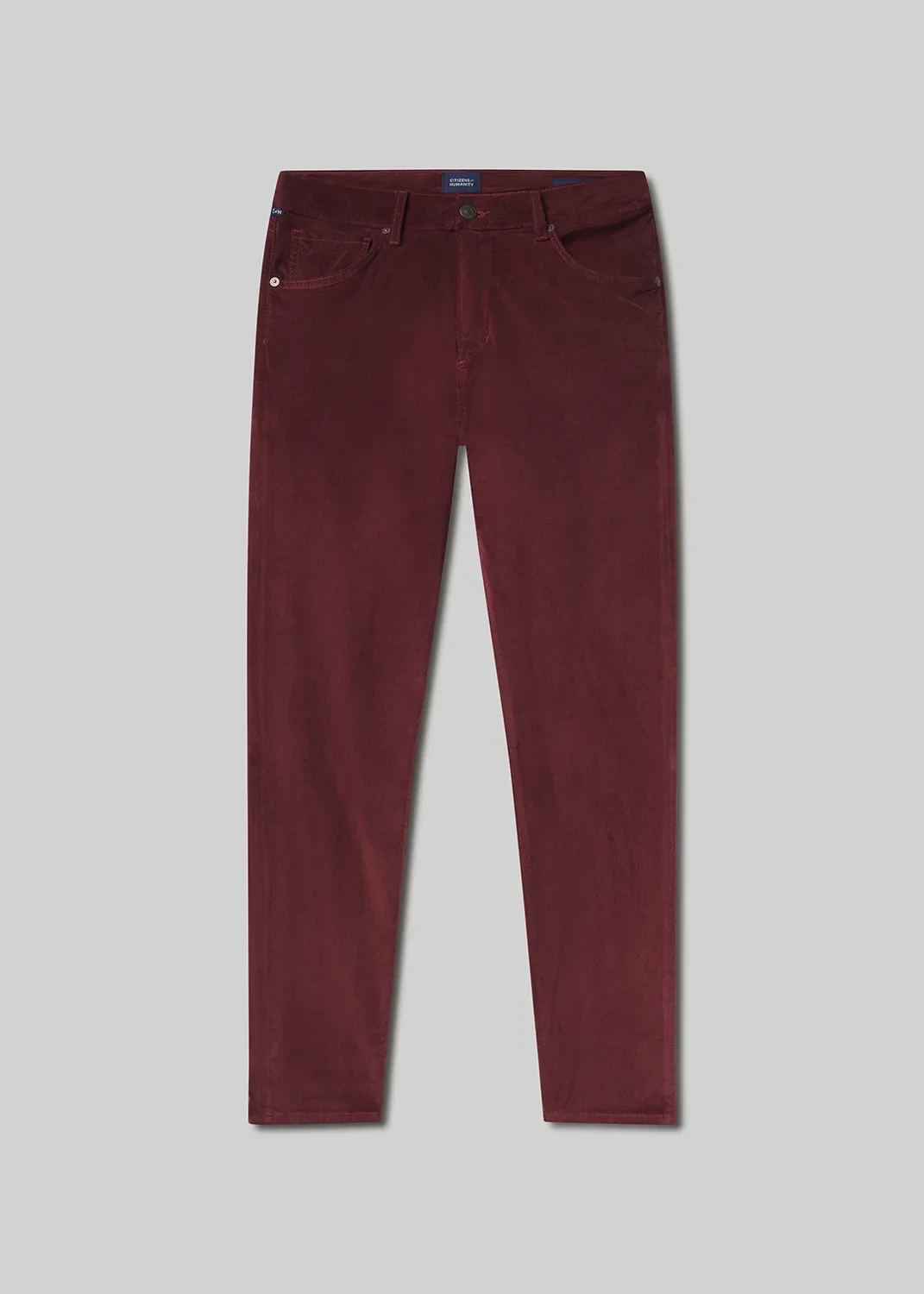 Elijah Straight Velvet in Bordeaux