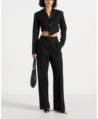 Maniere De Voir Elsa High Waisted Tailored Trousers
