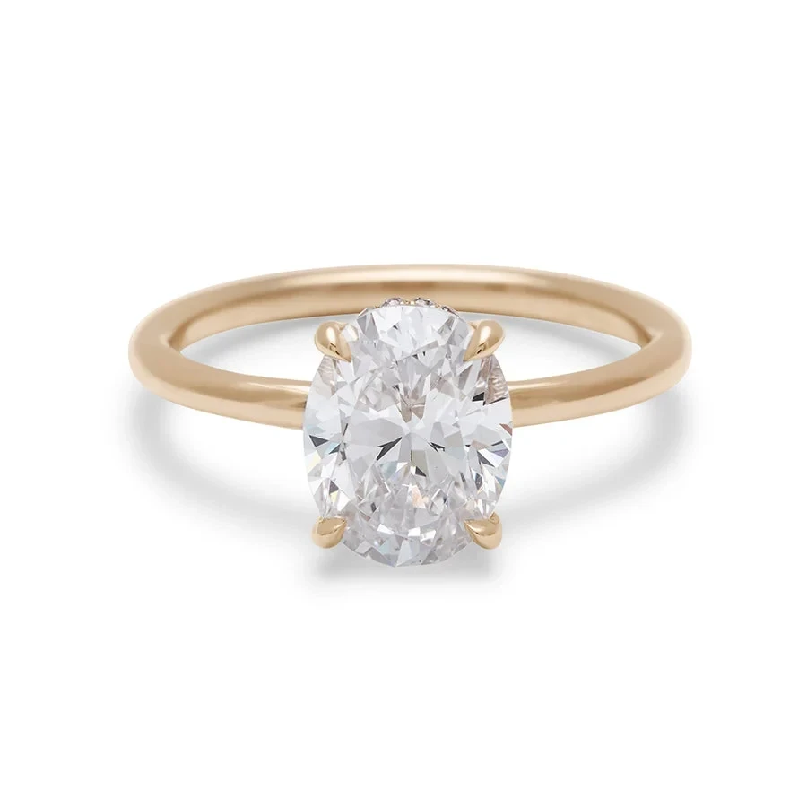 Oval Eleonore Eternity Ring - Yellow Gold & Lab White Diamond (1.50ct)