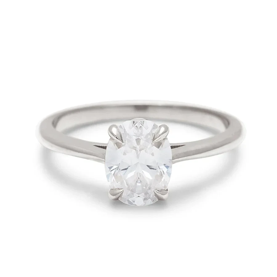 Bea Solitaire Ring - 14k Gold & Lab White Diamond