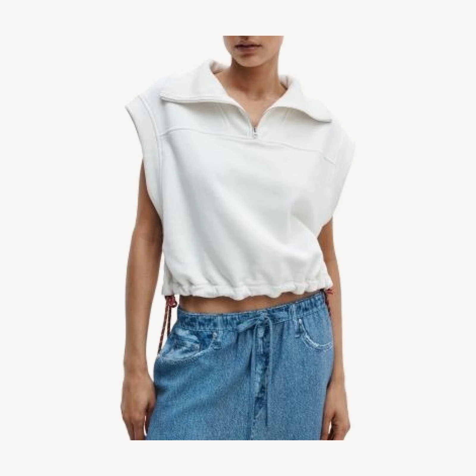 rag & bone Vintage Terry Half Zip Muscle Shirt