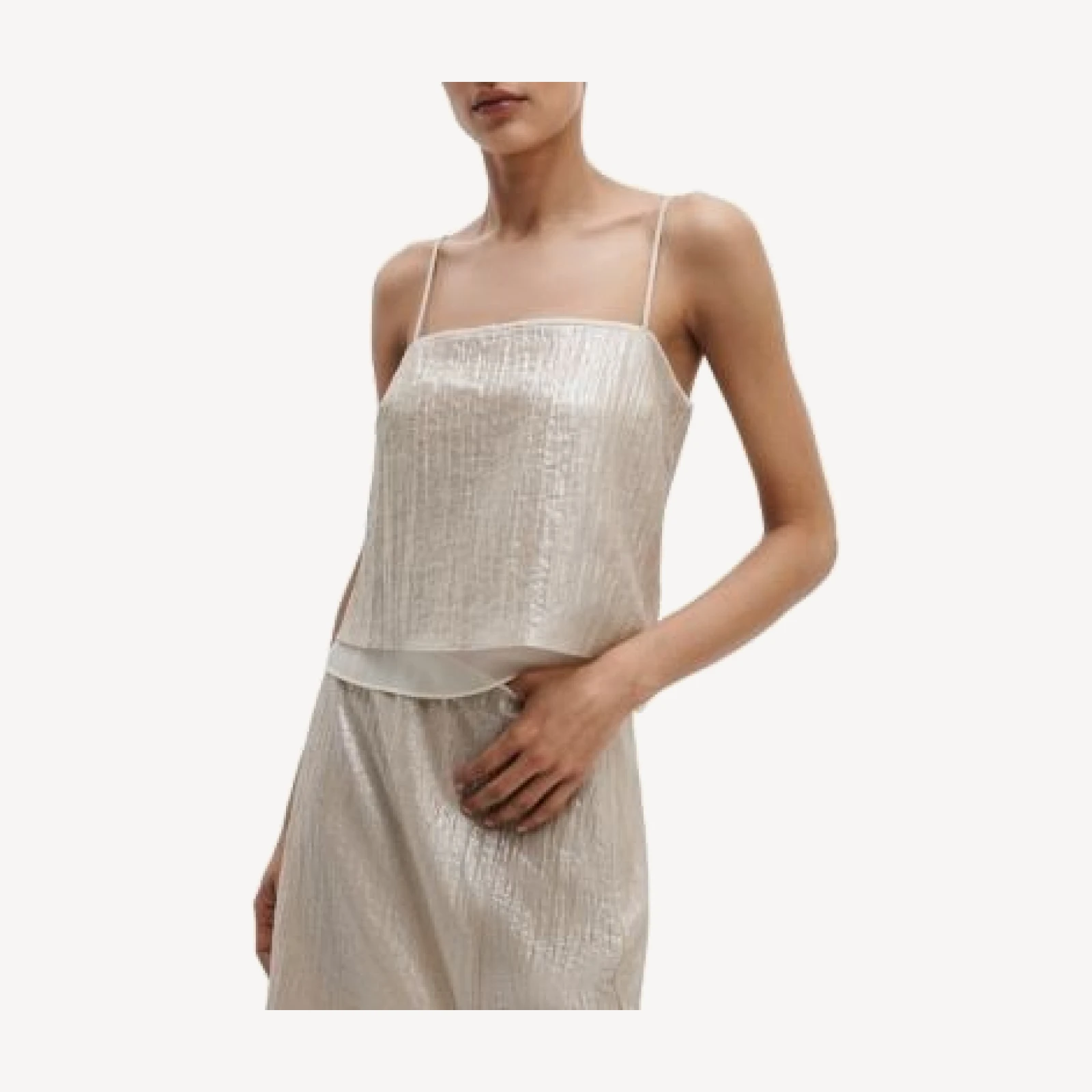 rag & bone Suki Crinkled Organza Cami