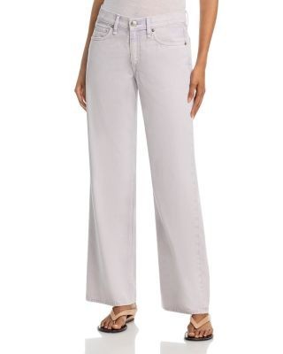 rag & bone Cam Featherweight Mid Rise Straight Leg Jeans in Lilac
