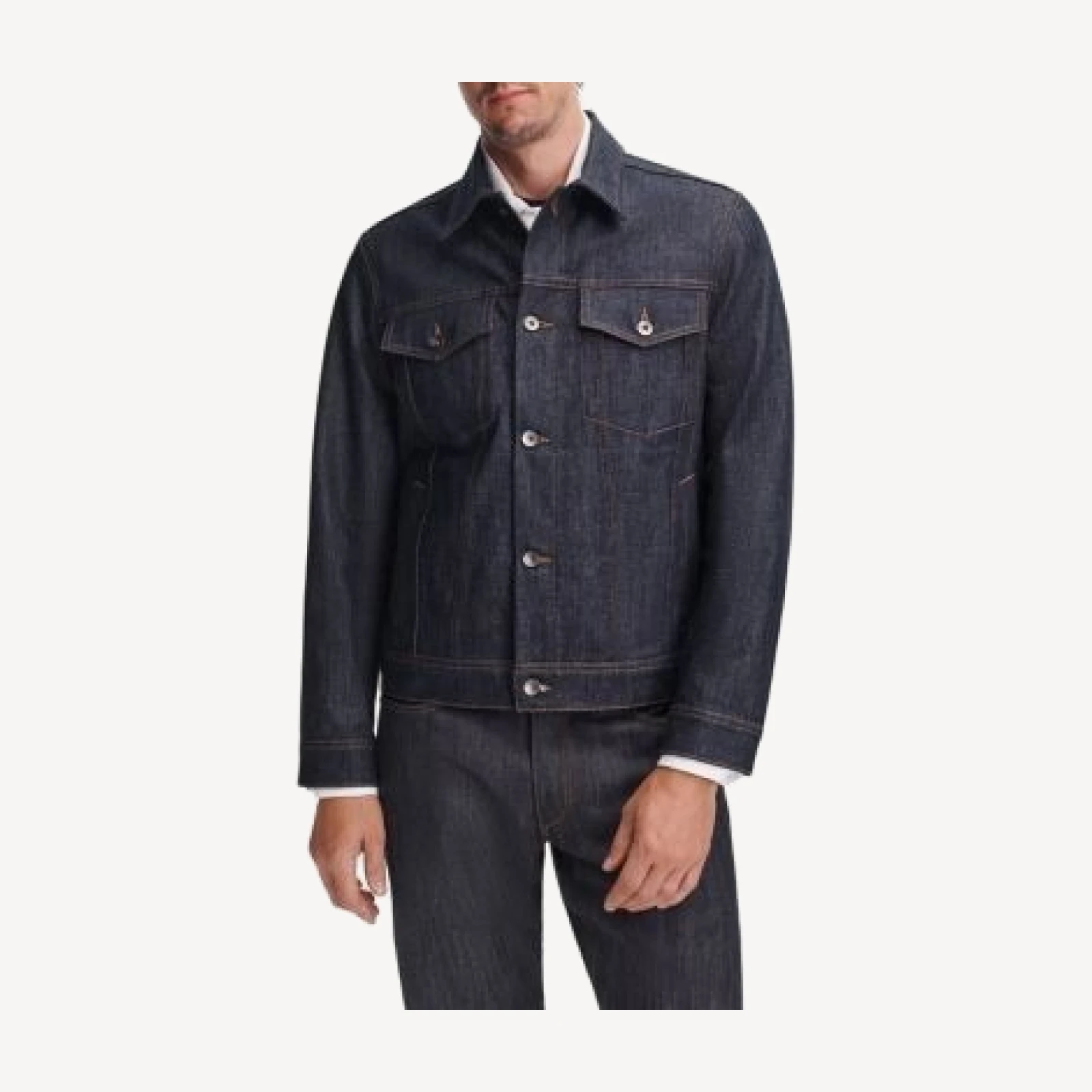 rag & bone Raw Cotton Denim Pocket Trucker Jacket