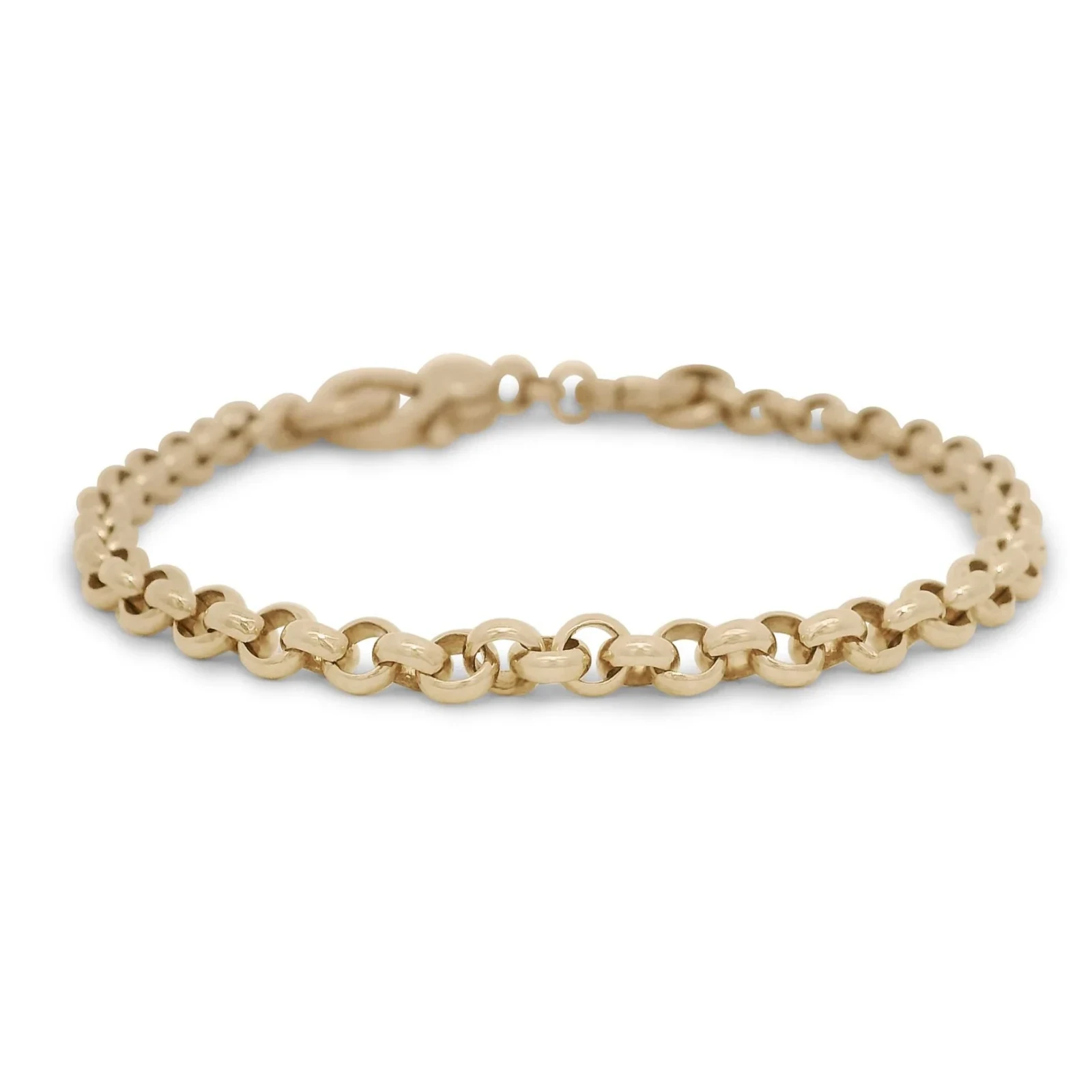 Rolo Chain Charm Bracelet - 14k Yellow Gold