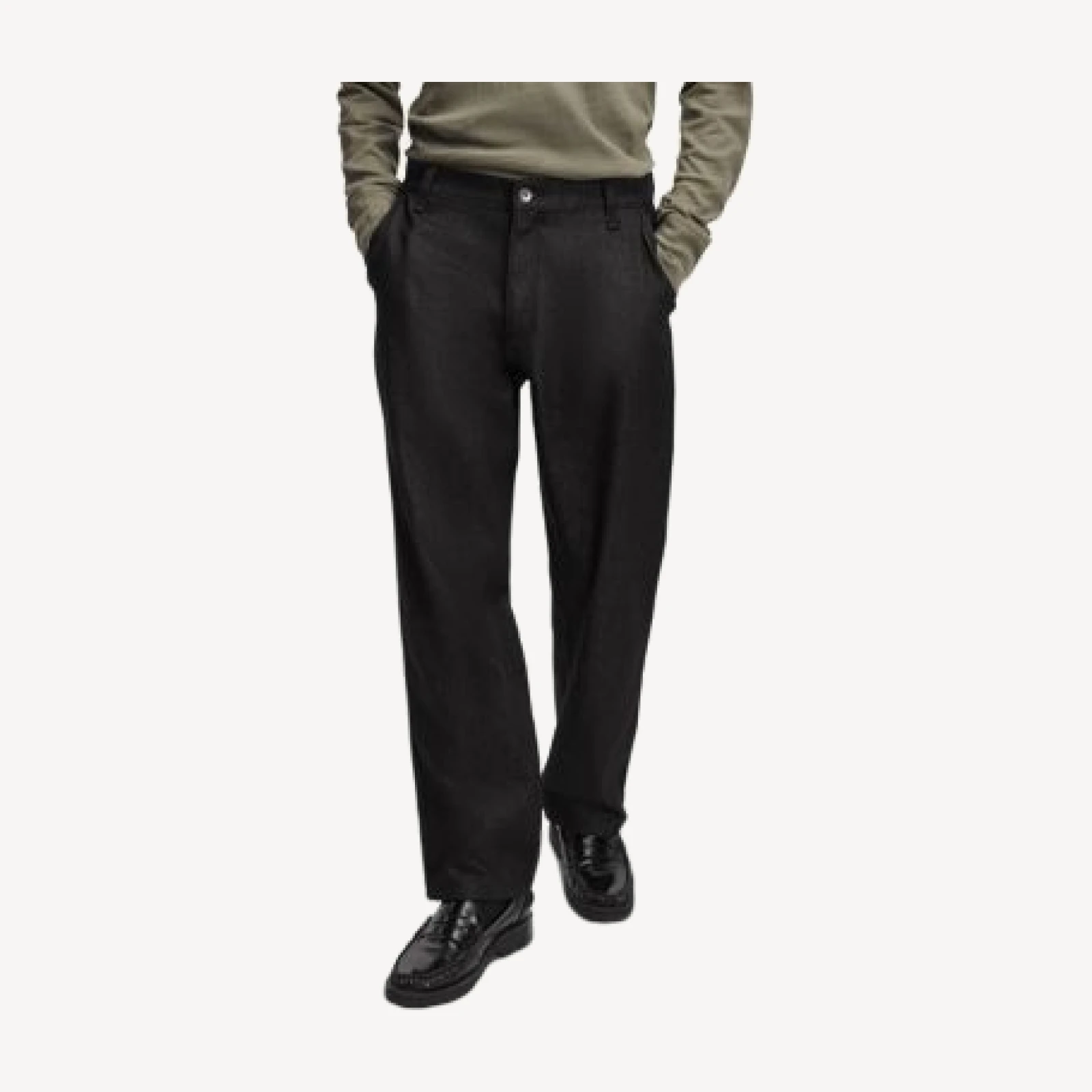 rag & bone Cotton Relaxed Straight Fit Workwear Denim Trousers